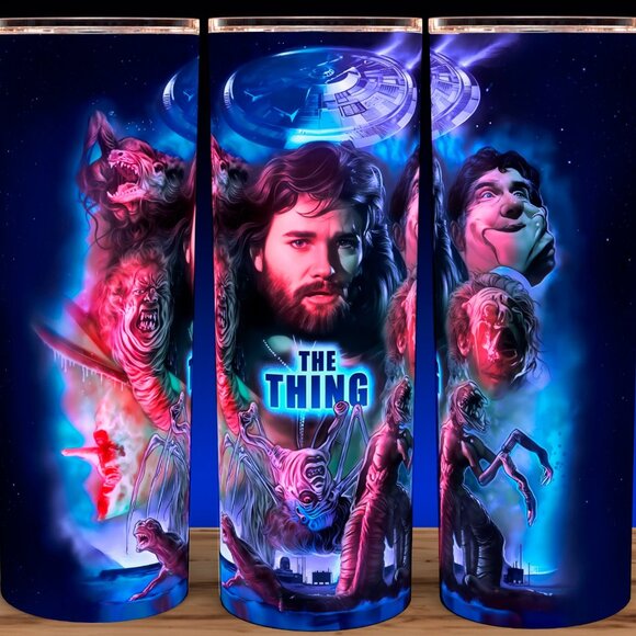 The Thing 80s Horror Classic - Kurt Russell Variant Cup Mug Tumbler 20oz - Picture 1 of 3